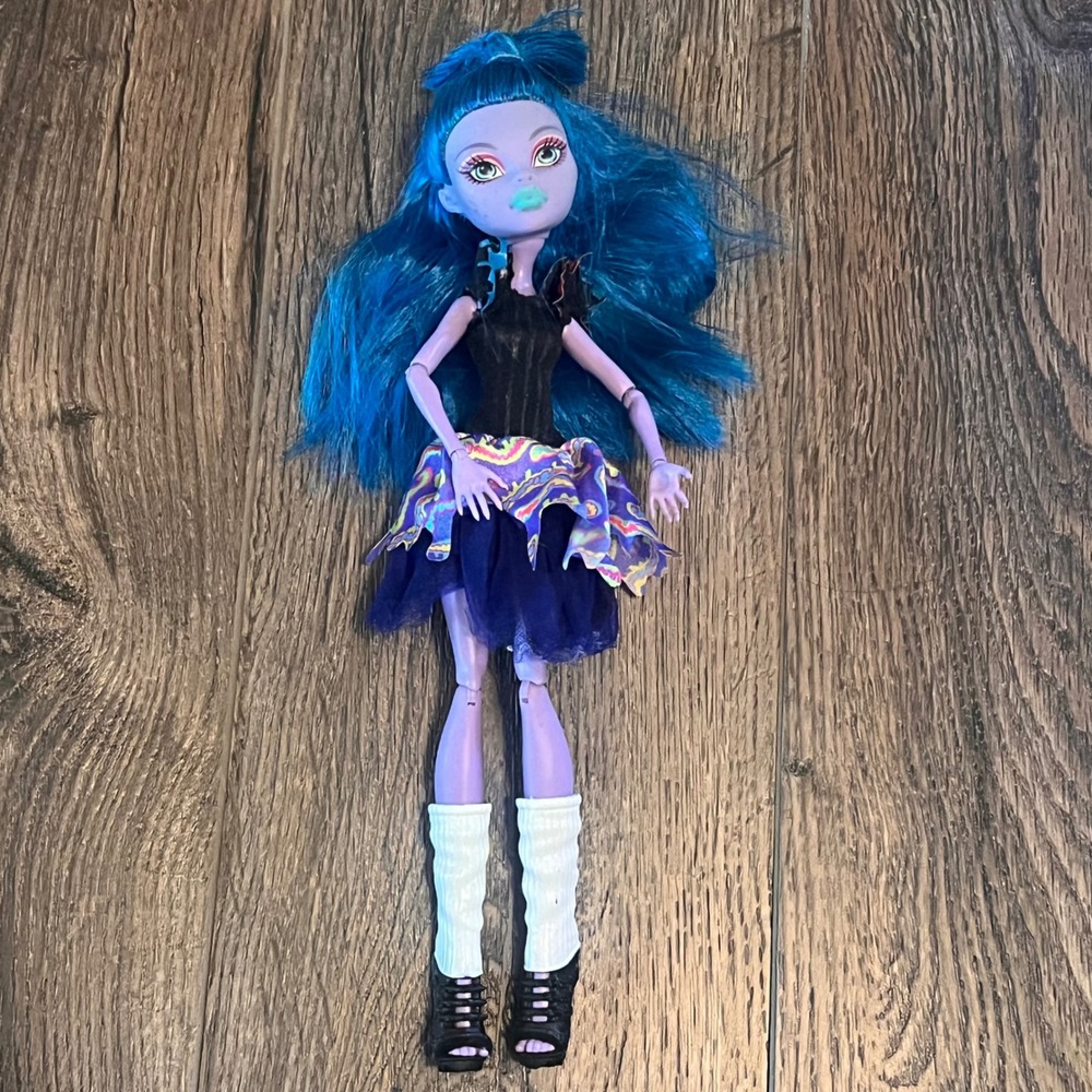 Monster High Jane Boolittle Ghouls Getaway Doll Purple Teal Hair Jungle G1